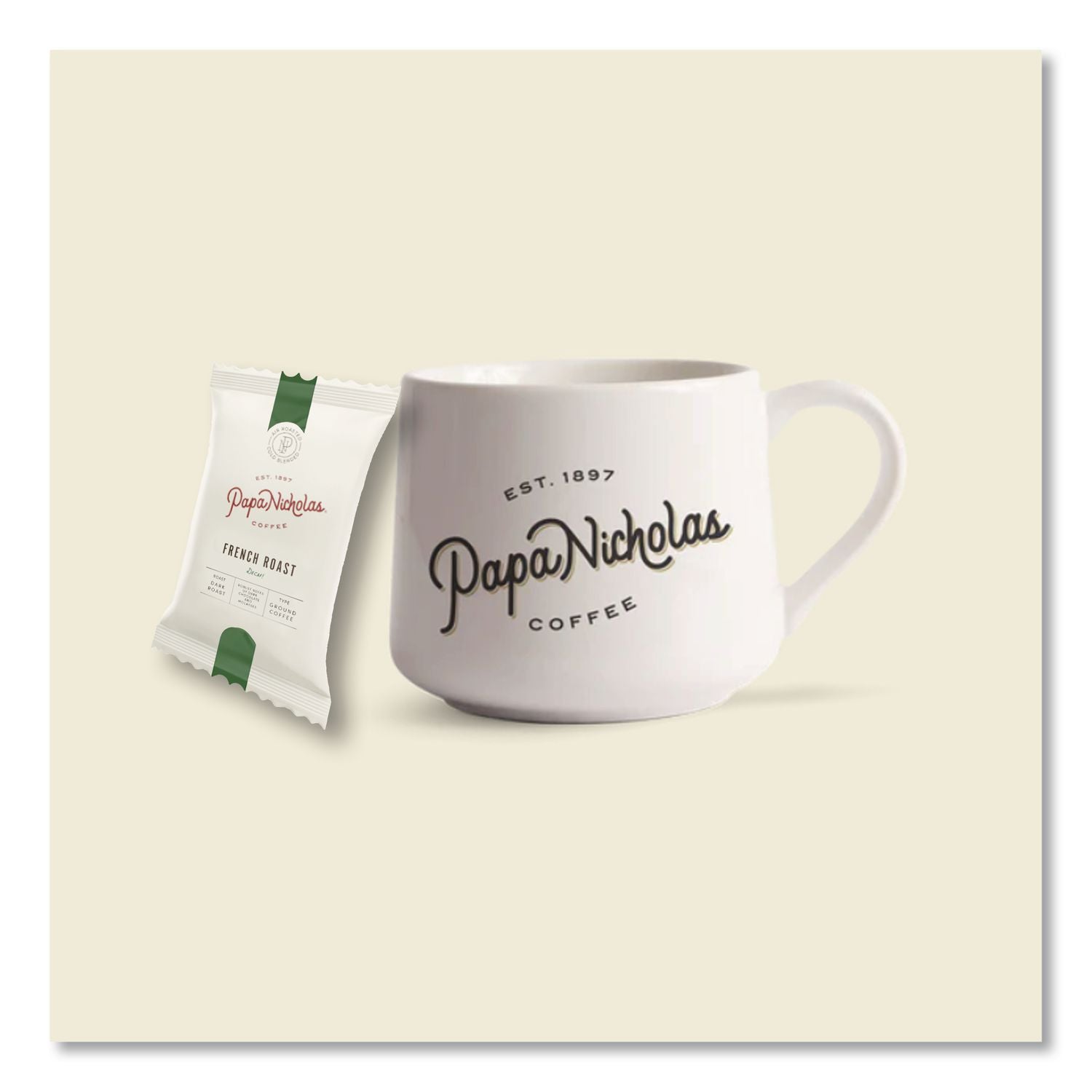 Premium Coffee, Decaffeinated French Roast, 18/Carton