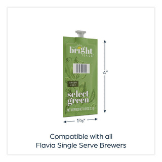 The Bright Tea Co. Select Green Tea Freshpack, Select Green, 0.09 oz Pouch, 100/Carton