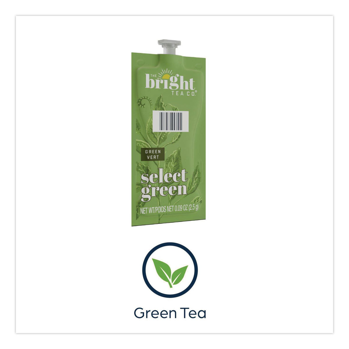 The Bright Tea Co. Select Green Tea Freshpack, Select Green, 0.09 oz Pouch, 100/Carton