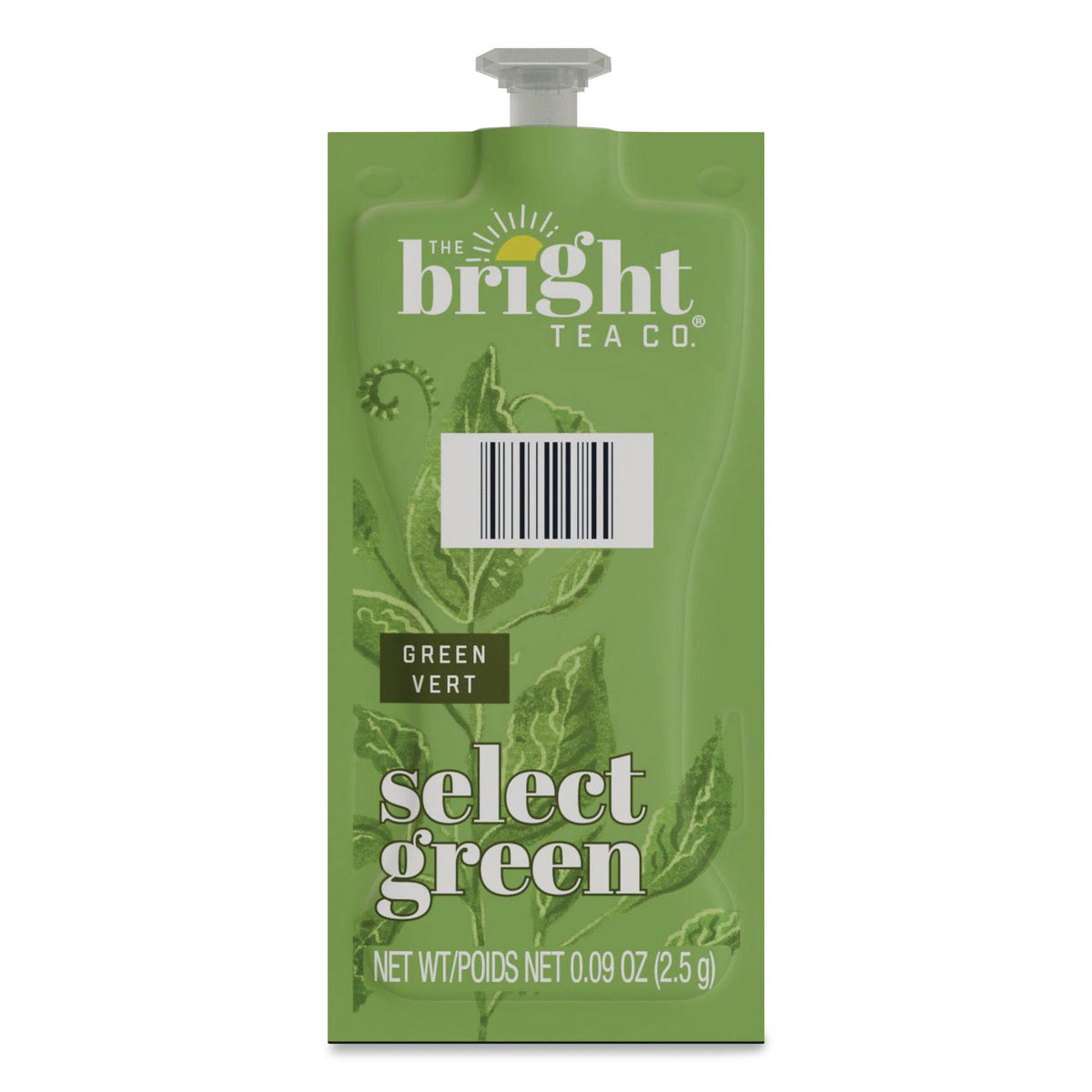 The Bright Tea Co. Select Green Tea Freshpack, Select Green, 0.09 oz Pouch, 100/Carton