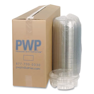 Dip Cup Platter, 4-Compartment, 64 oz, 10" Diameter, Clear, Plastic, 100/Carton