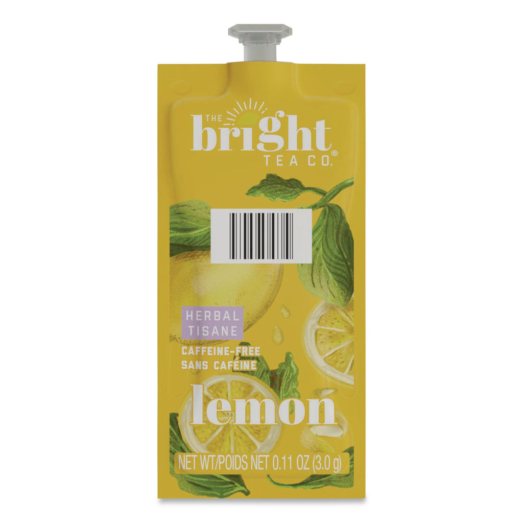 The Bright Tea Co. Lemon Herbal Tea Freshpack, Lemon, 0.11 oz Pouch, 100/Carton