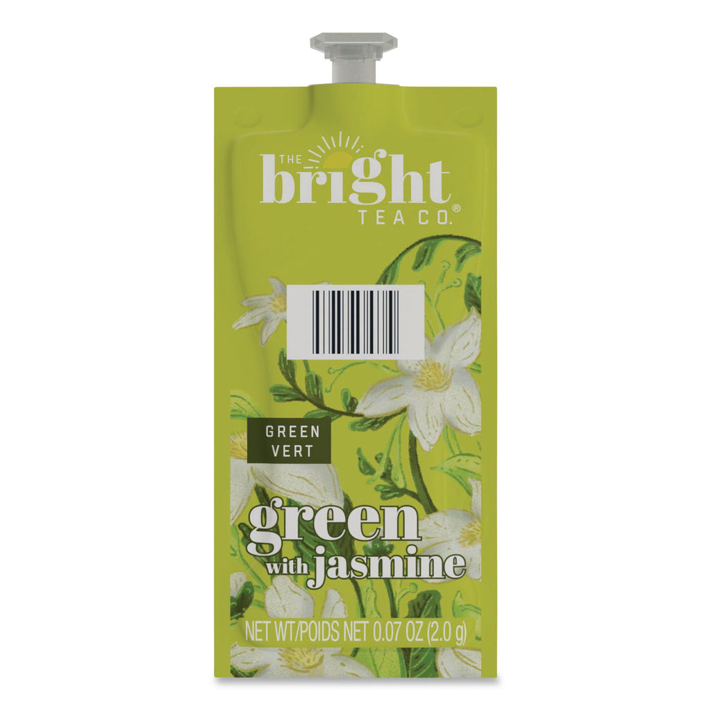 The Bright Tea Co. Green with Jasmine Tea Freshpack, Green with Jasmine, 0.07 oz Pouch, 100/Carton