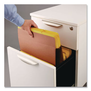 Premium Reinforced Expanding File Pockets, 7" Expansion, Legal Size, Red Fiber, 5/Box