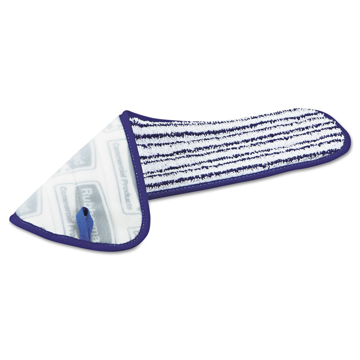 Microfiber Finish Pad, 18 x 5 1/2, Blue/White, 6/Carton