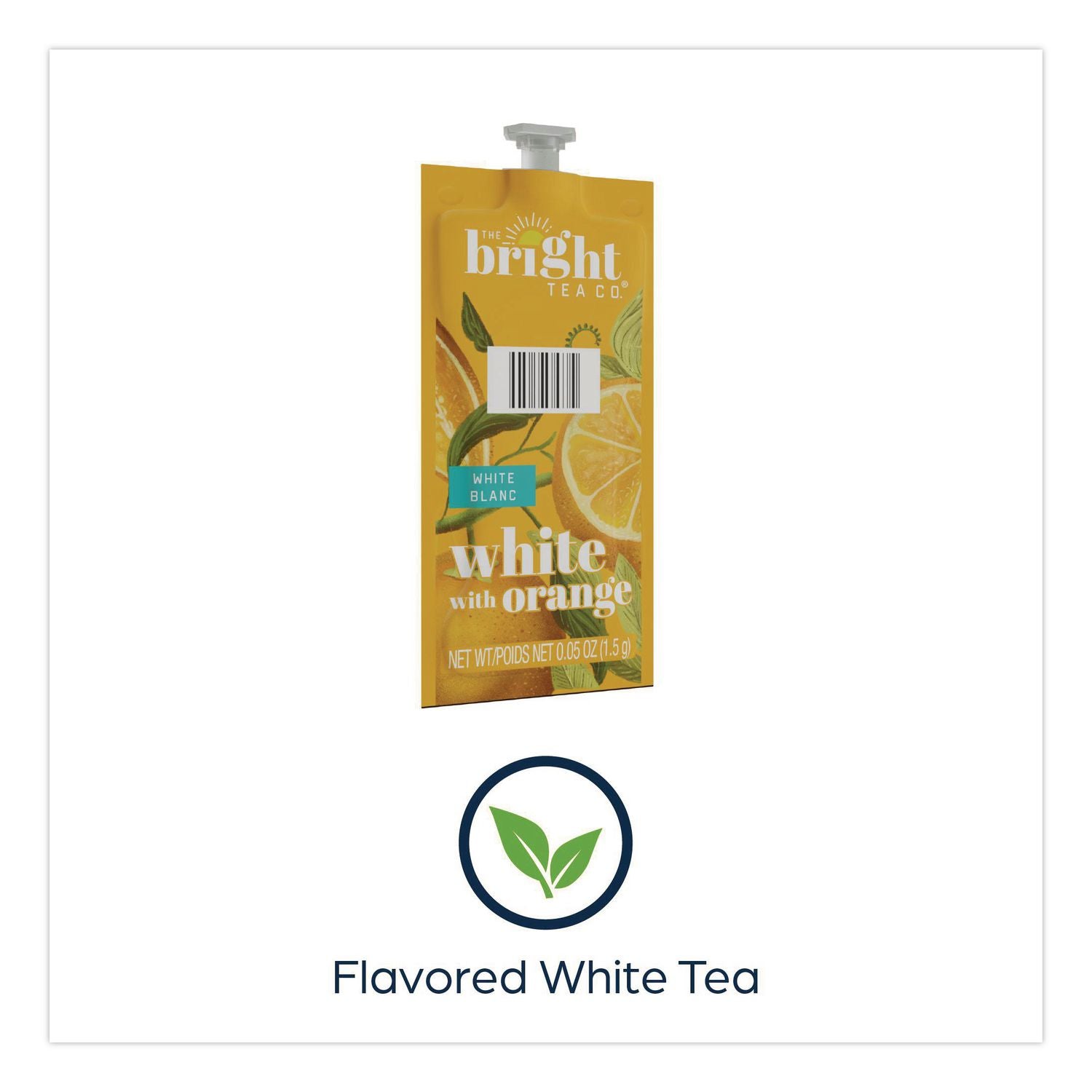 The Bright Tea Co. White with Orange Tea Freshpack, White with Orange, 0.05 oz Pouch, 100/Carton
