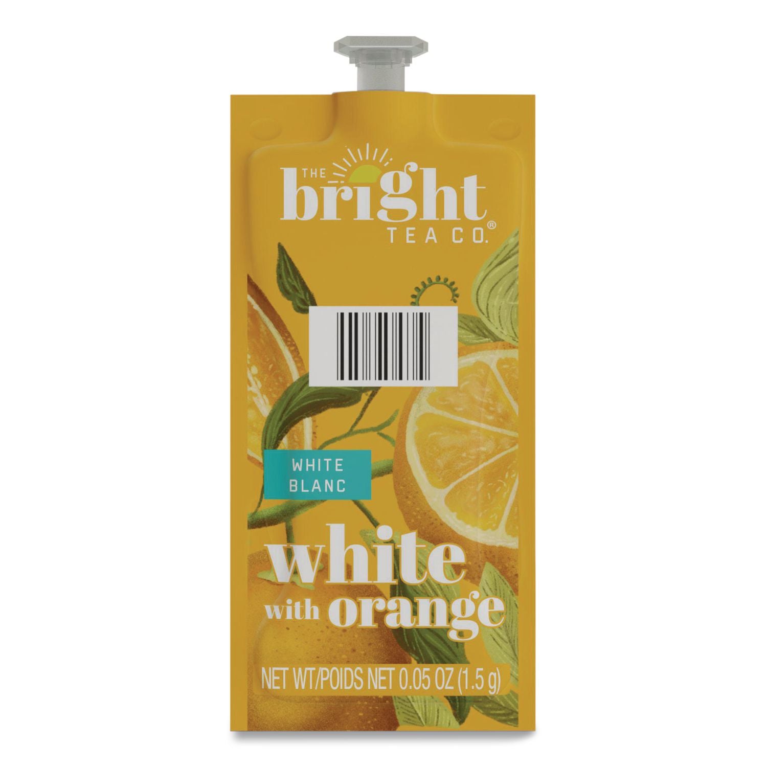 The Bright Tea Co. White with Orange Tea Freshpack, White with Orange, 0.05 oz Pouch, 100/Carton