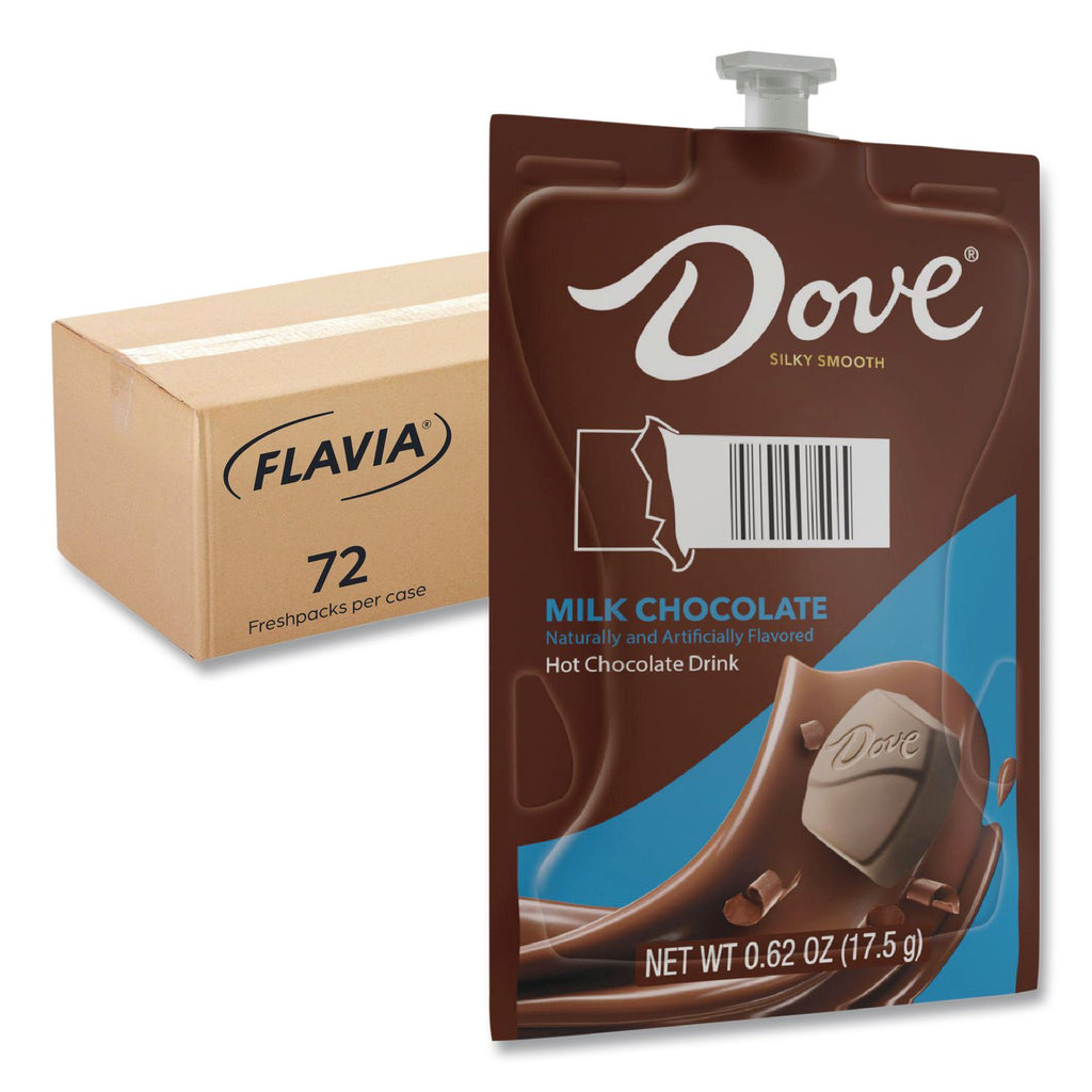 Dove Hot Chocolate Freshpack, Milk Chocolate, 0.66 oz Pouch, 72/Carton
