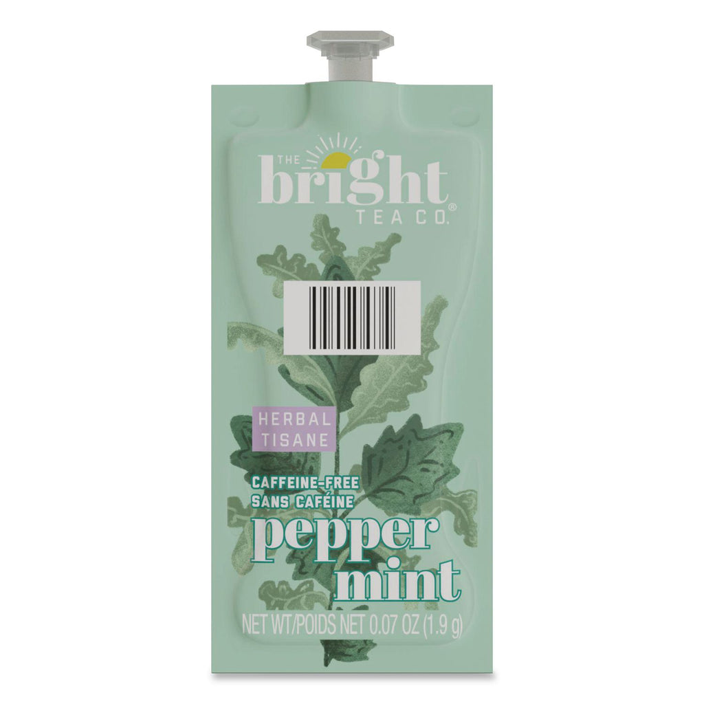 The Bright Tea Co. Peppermint Herbal Tea Freshpack, Peppermint, 0.07 oz Pouch, 100/Carton