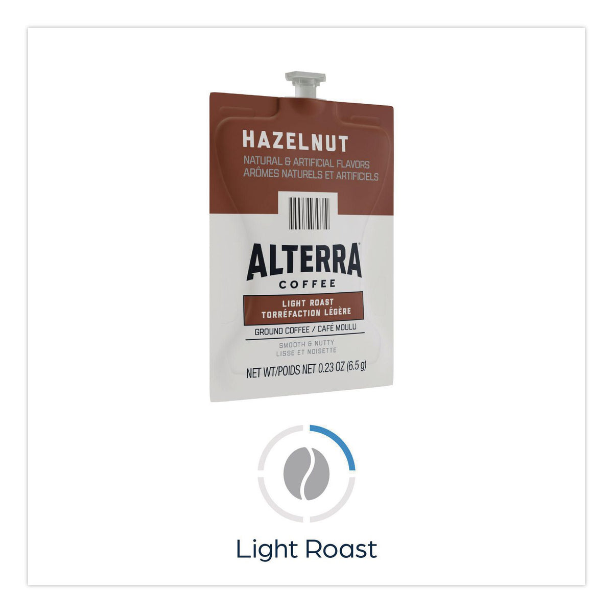 Alterra Hazelnut Coffee Freshpack, Hazelnut, 0.23 oz Pouch, 100/Carton