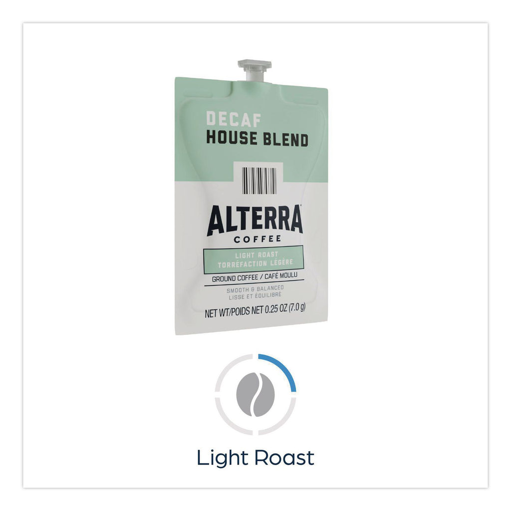 Alterra Decaf House Blend Coffee Freshpack, 0.25 oz Pouch, 100/Carton