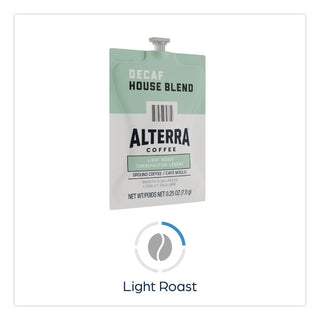 Alterra Decaf House Blend Coffee Freshpack, 0.25 oz Pouch, 100/Carton