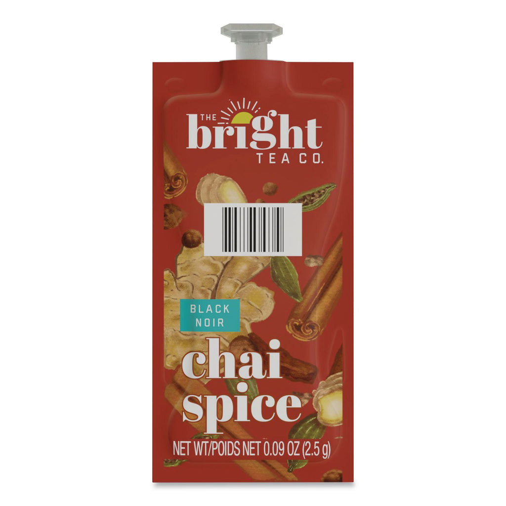The Bright Tea Co. Chai Spice Black Tea Freshpack, Chai Spice, 0.09 oz Pouch, 100/Carton