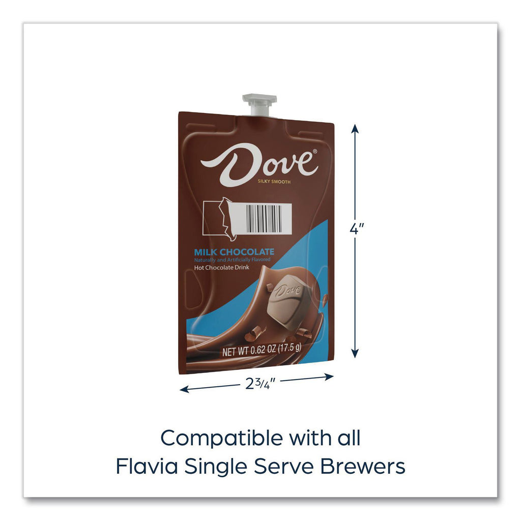Dove Hot Chocolate Freshpack, Milk Chocolate, 0.66 oz Pouch, 72/Carton