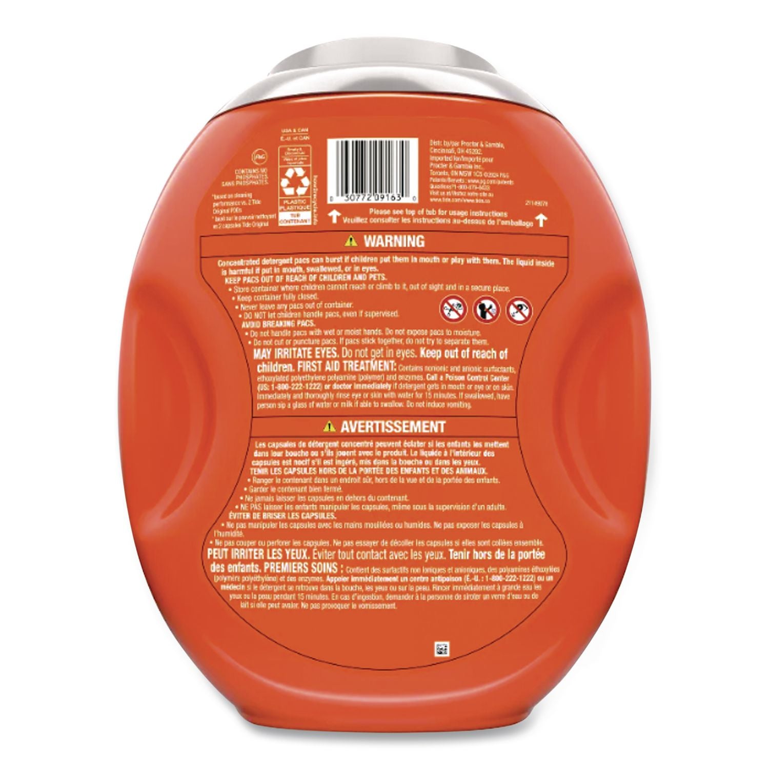 Hygienic Clean Heavy 10x Duty Power Pods, Original Scent, 76 oz Tub, 45 Pods, 4/Carton