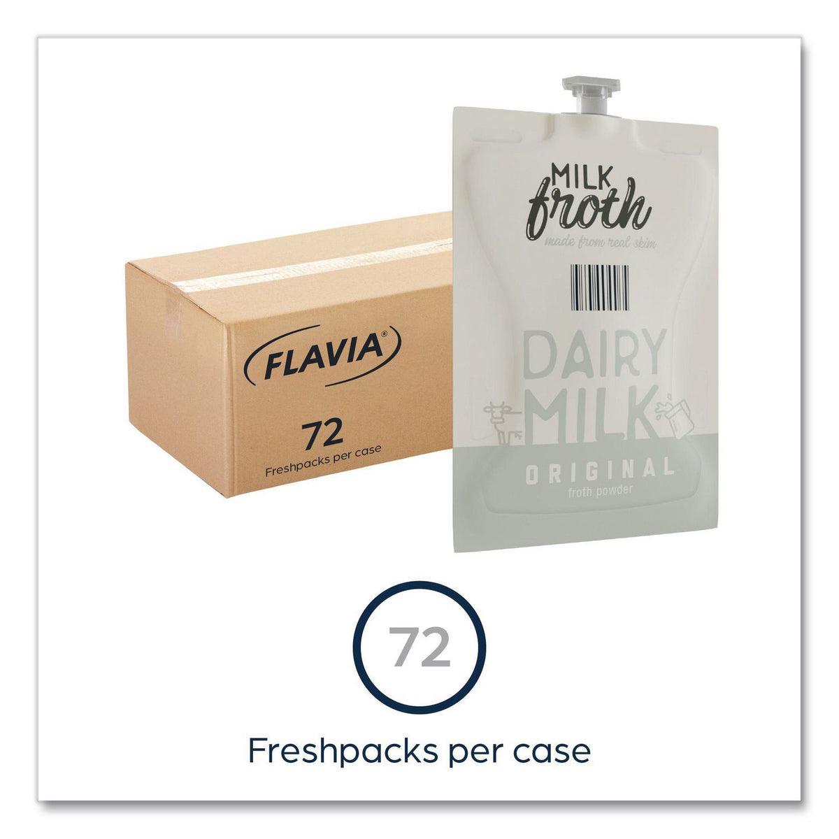 Dairy Milk Froth Powder Freshpack, Original, 0.46 oz Pouch, 72/Carton