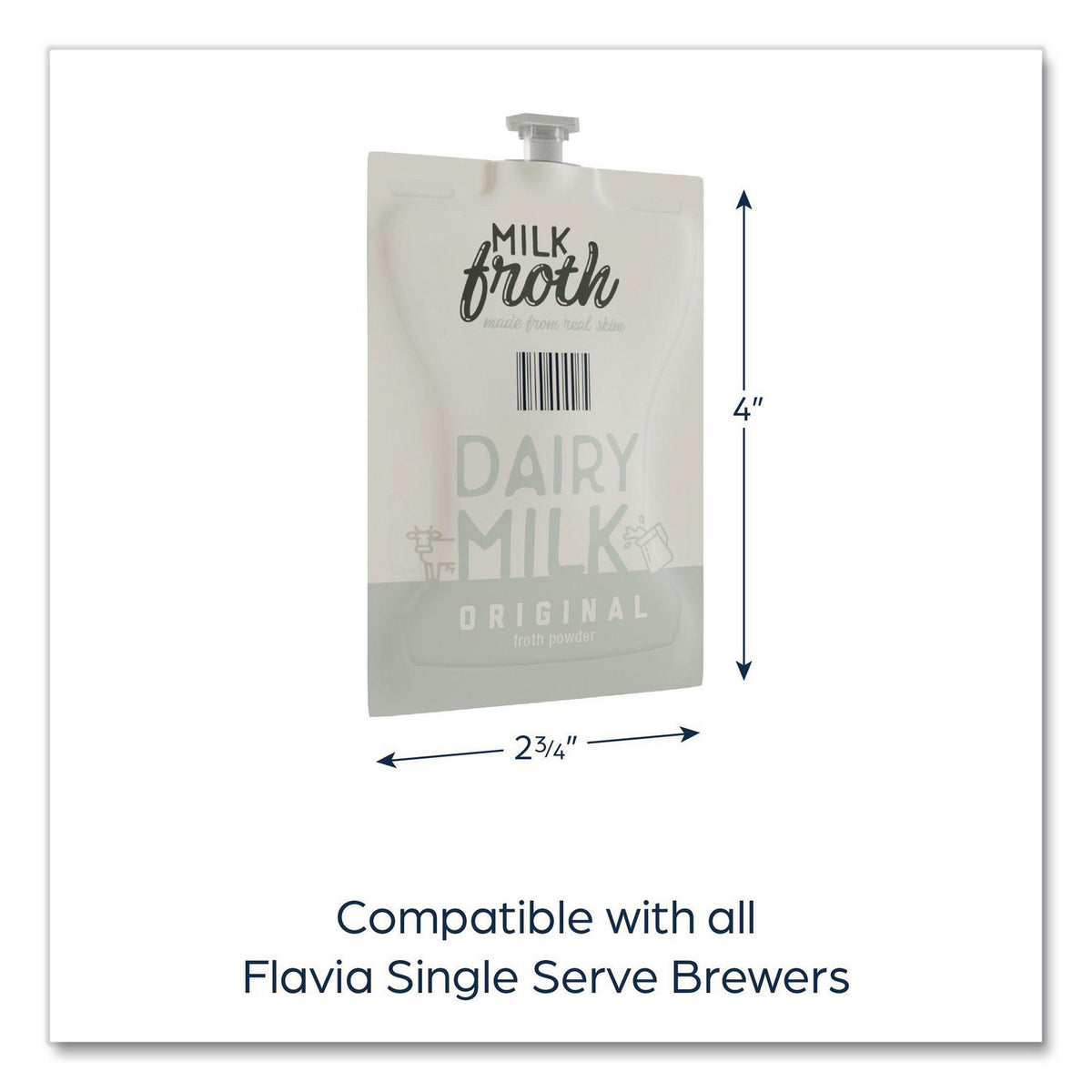 Dairy Milk Froth Powder Freshpack, Original, 0.46 oz Pouch, 72/Carton
