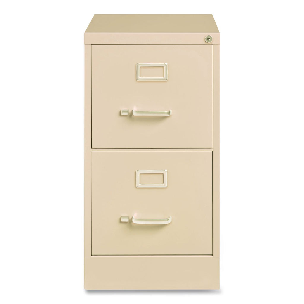 Two-Drawer Economy Vertical File, 2 Letter-Size File Drawers, Putty, 15" x 25" x 28.38