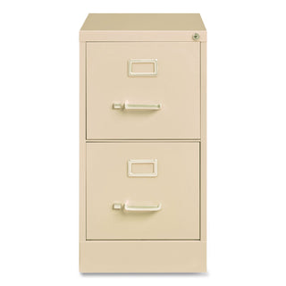 Two-Drawer Economy Vertical File, 2 Letter-Size File Drawers, Putty, 15" x 25" x 28.38