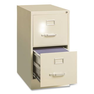 Two-Drawer Economy Vertical File, 2 Letter-Size File Drawers, Putty, 15" x 25" x 28.38