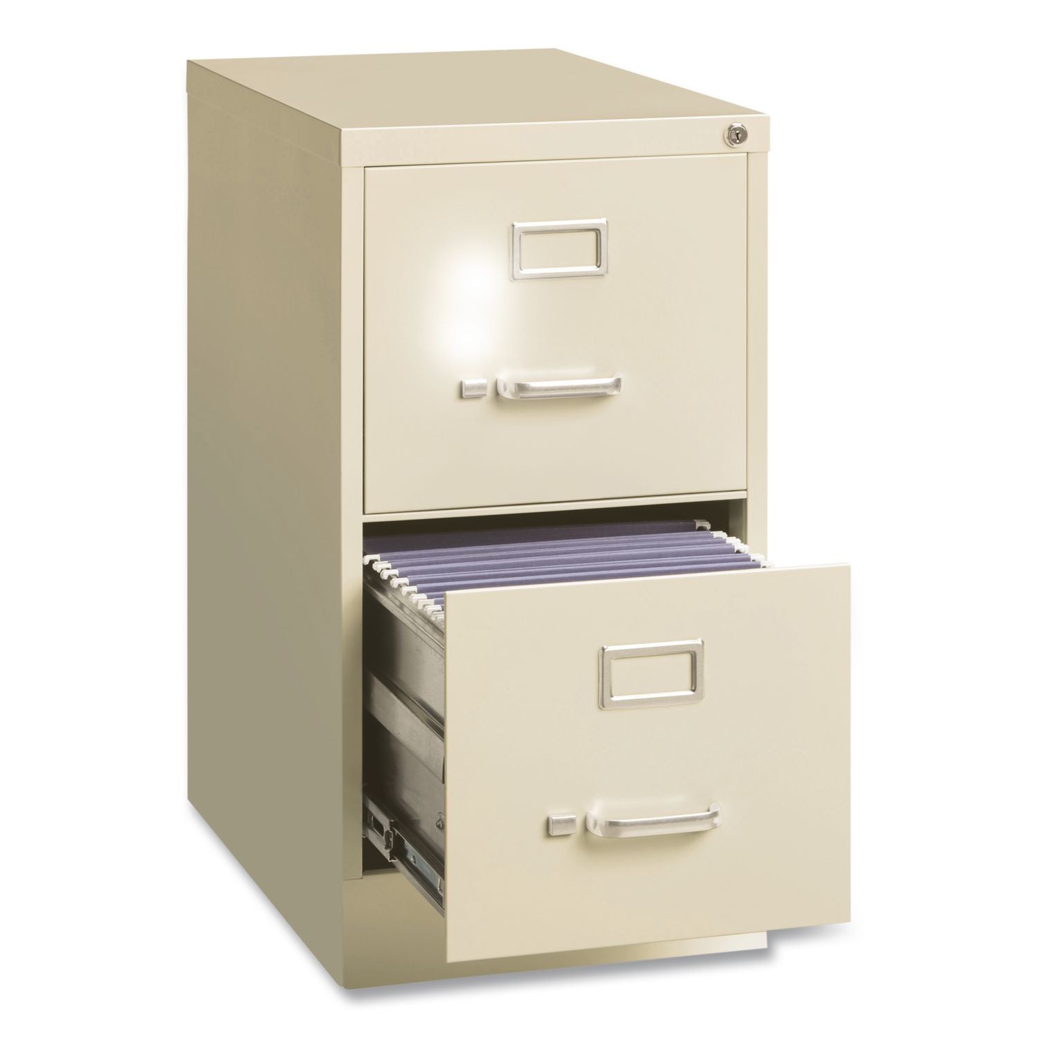 Two-Drawer Economy Vertical File, 2 Letter-Size File Drawers, Putty, 15" x 25" x 28.38