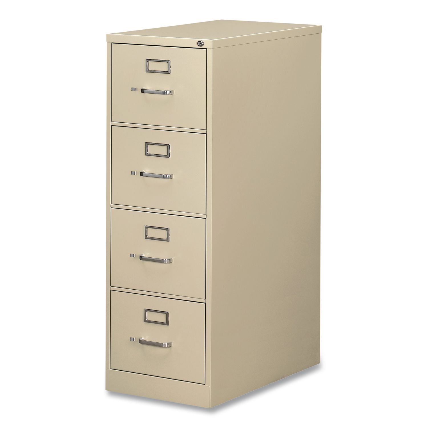 Economy Vertical File, 4 Letter-Size File Drawers, Putty, 15" x 25" x 52