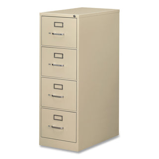 Economy Vertical File, 4 Letter-Size File Drawers, Putty, 15" x 25" x 52