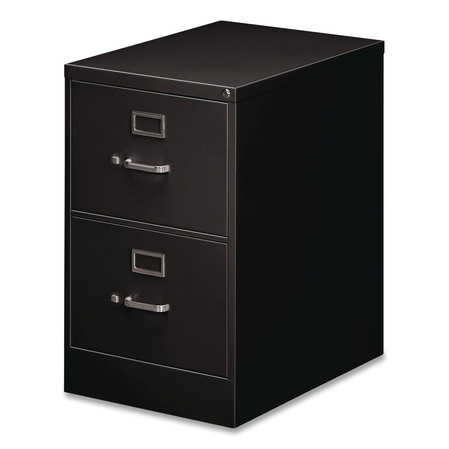 Two-Drawer Economy Vertical File, 2 Legal-Size File Drawers, Black, 18" x 25" x 28.38