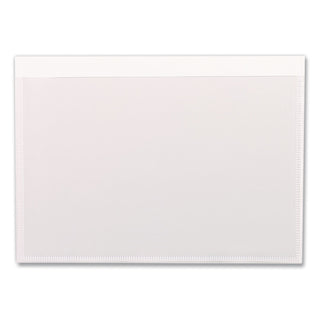 Self-Adhesive Pockets, 5 x 8, Clear Front/White Backing, 100/Box