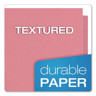 Twin-Pocket Folders with 3 Fasteners, 0.5" Capacity, 11 x 8.5, Pink,25/Box