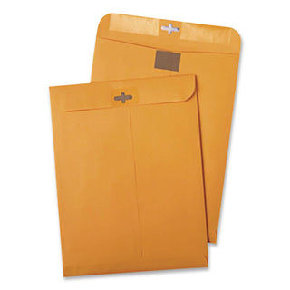 Postage Saving ClearClasp Kraft Envelope, #90, Cheese Blade Flap, ClearClasp Closure, 9 x 12, Brown Kraft, 100/Box