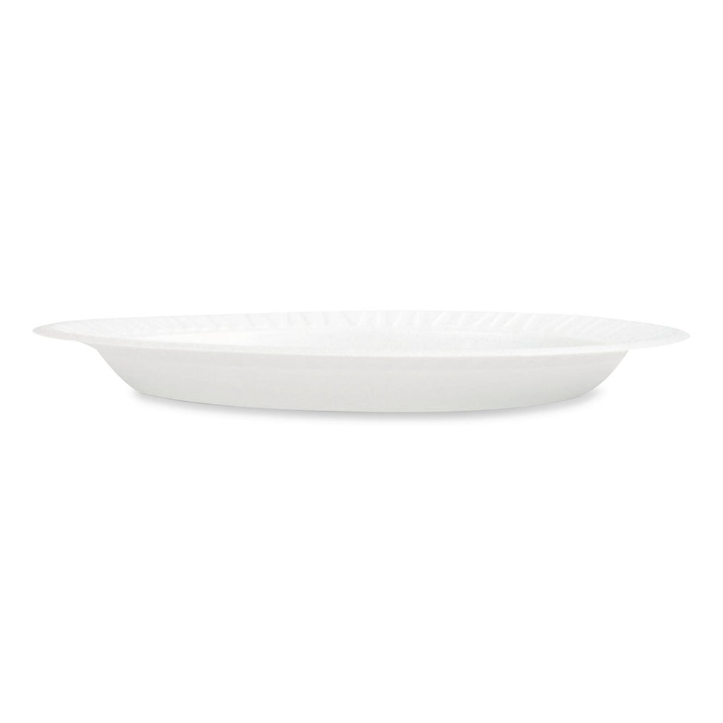 Foam Dinnerware, 9" dia, Poly Bag, White, 125/Sleeve, 4 Sleeves/Bag, 1 Bag/Pack