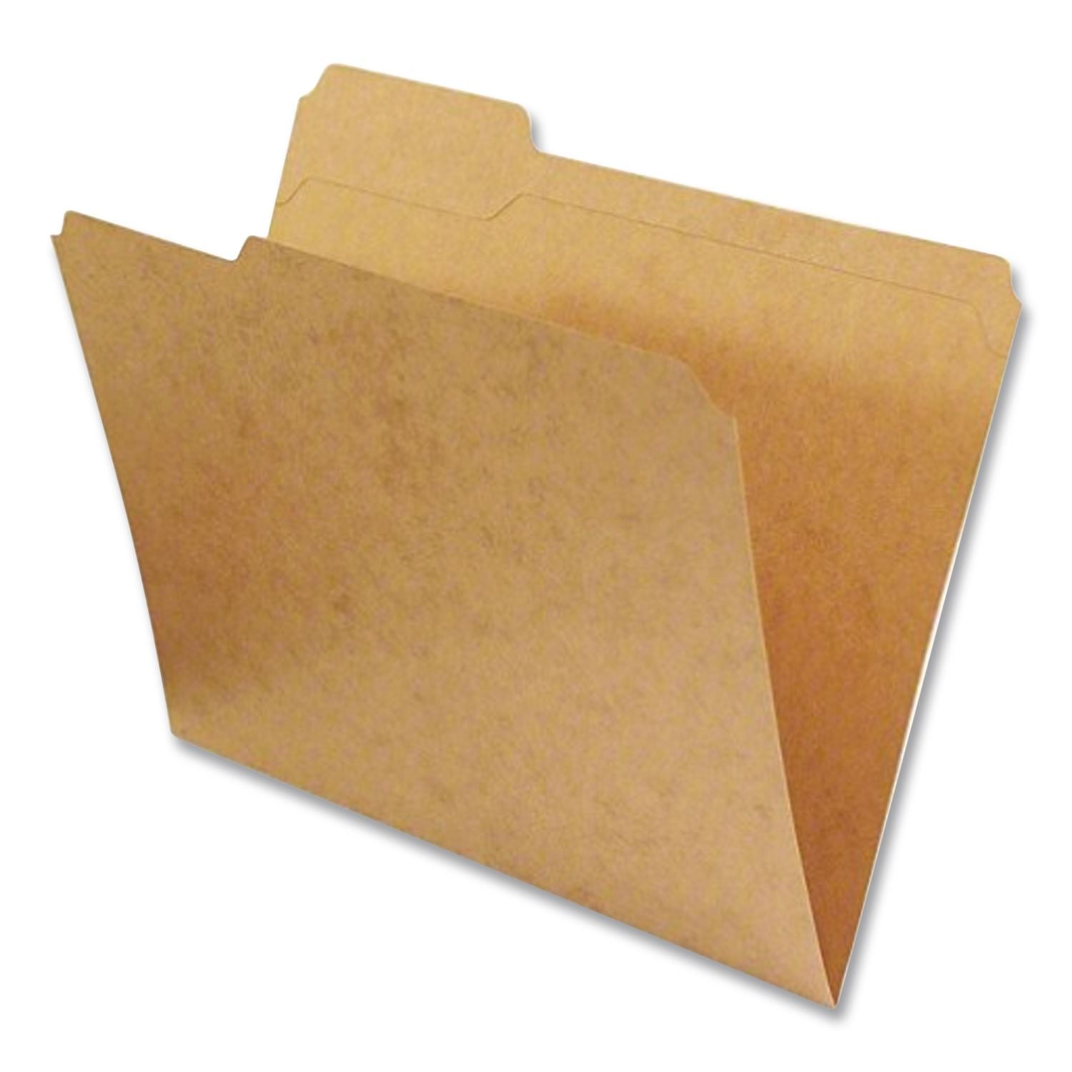 Dark Kraft File Folders with Double-Ply Top, 1/3-Cut Tabs: Assorted, Legal Size, 0.75" Expansion, Brown, 100/Box
