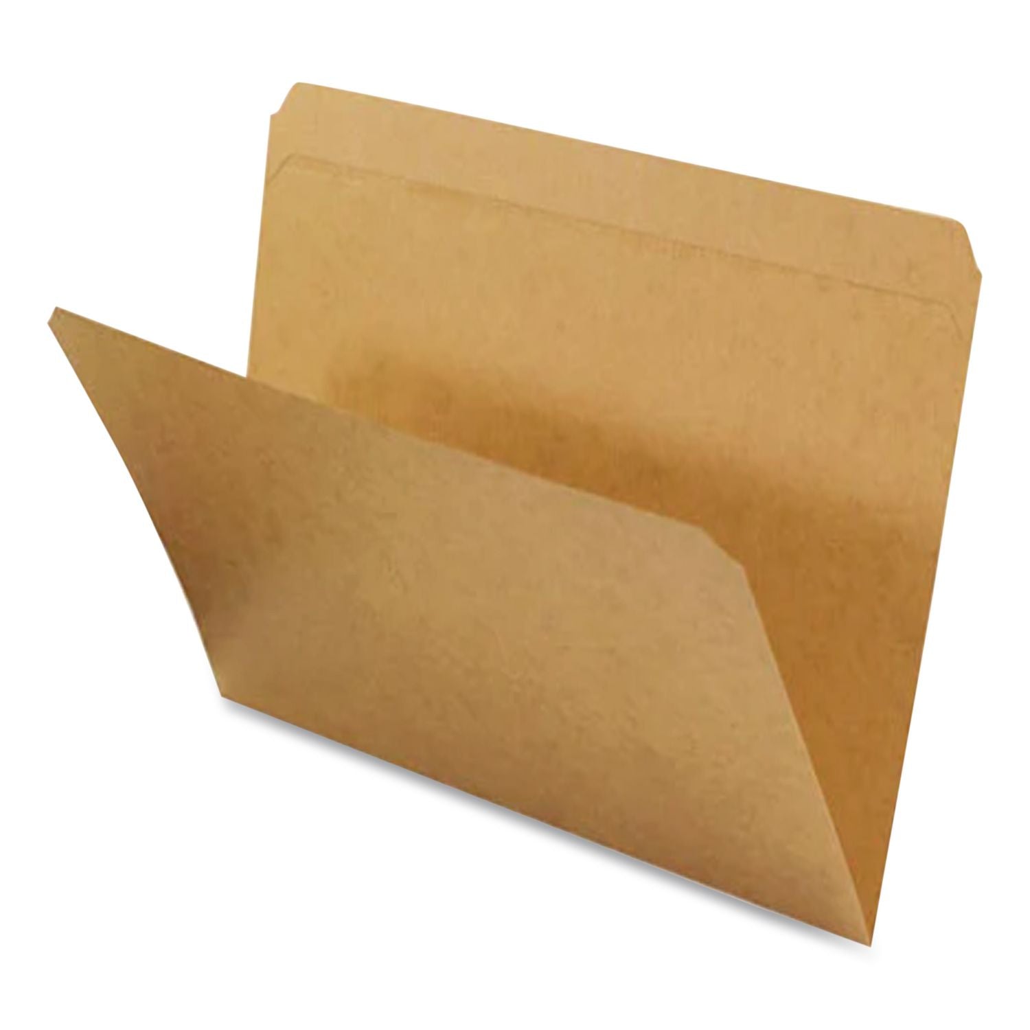 Dark Kraft File Folders with Double-Ply Top, Straight Tabs, Letter Size, 0.75" Expansion, Brown, 100/Box