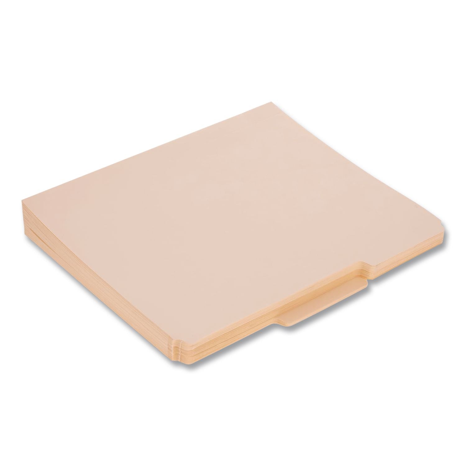 Reinforced Top File Folders, 1/3-Cut Tabs: Assorted Positions, Letter Size, Manila, 100/Box