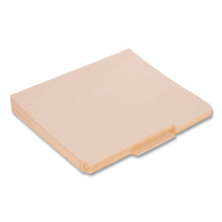 Reinforced Top File Folders, 1/3-Cut Tabs: Assorted Positions, Letter Size, Manila, 100/Box