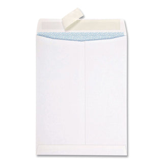 Redi-Strip Security Tinted Envelope, #10 1/2, Square Flap, Redi-Strip Adhesive Closure, 9 x 12, White, 100/Box