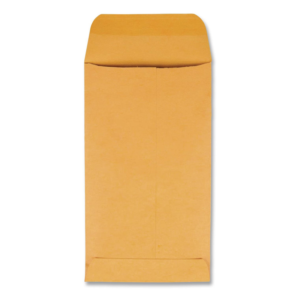Kraft Coin and Small Parts Envelope, #6, Square Flap, Gummed Closure, 3.38 x 6, Brown Kraft, 500/Box