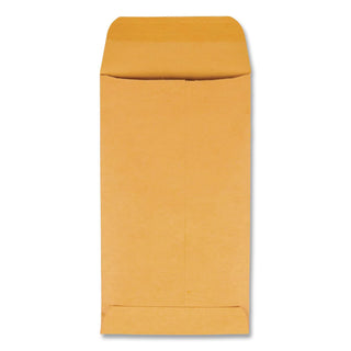 Kraft Coin and Small Parts Envelope, #6, Square Flap, Gummed Closure, 3.38 x 6, Brown Kraft, 500/Box