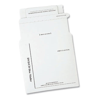 Disk/CD Foam-Lined Mailers for CDs/DVDs, Square Flap, Redi-Strip Adhesive Closure, 5.13 x 5, White, 25/Box