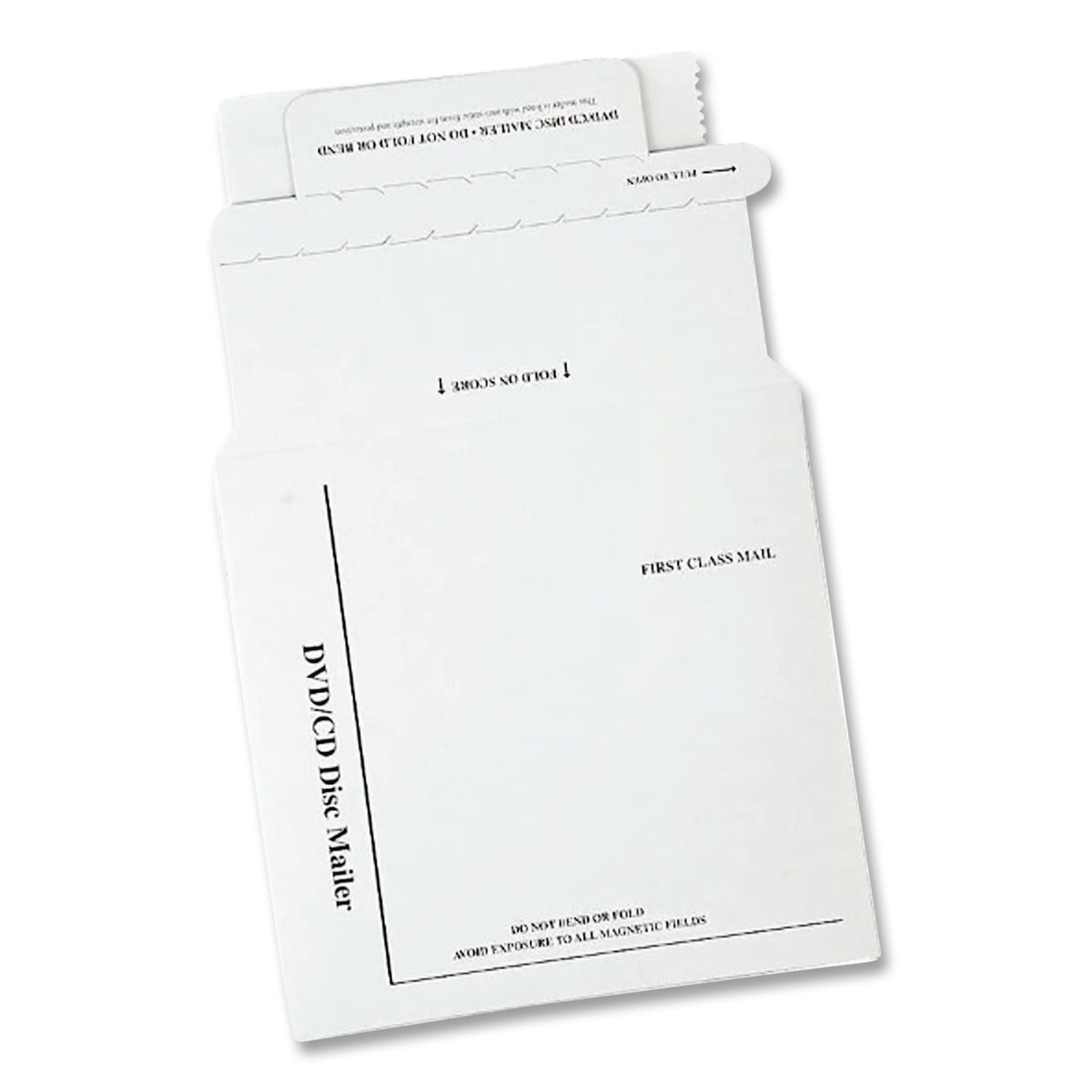 Disk/CD Foam-Lined Mailers for CDs/DVDs, Square Flap, Redi-Strip Adhesive Closure, 5.13 x 5, White, 25/Box
