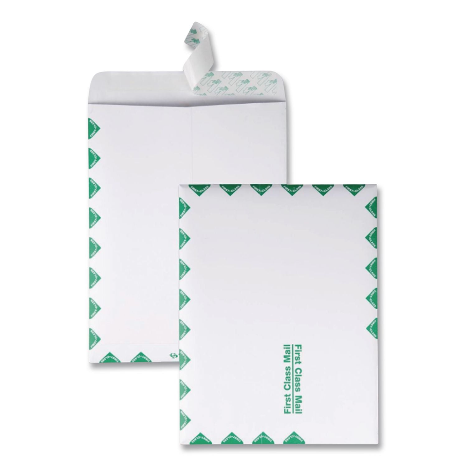 Lightweight 14 lb Tyvek Catalog Mailers, First Class, #12 1/2, Square Flap, Redi-Strip Closure, 9.5 x 12.5, White, 100/Box