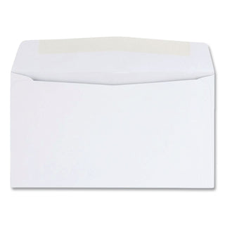 Business Envelope, #6 3/4, Commercial Flap, Side Seam, Gummed Closure, 24 lb Bond Weight Paper, 3.63 x 6.5, White, 500/Box