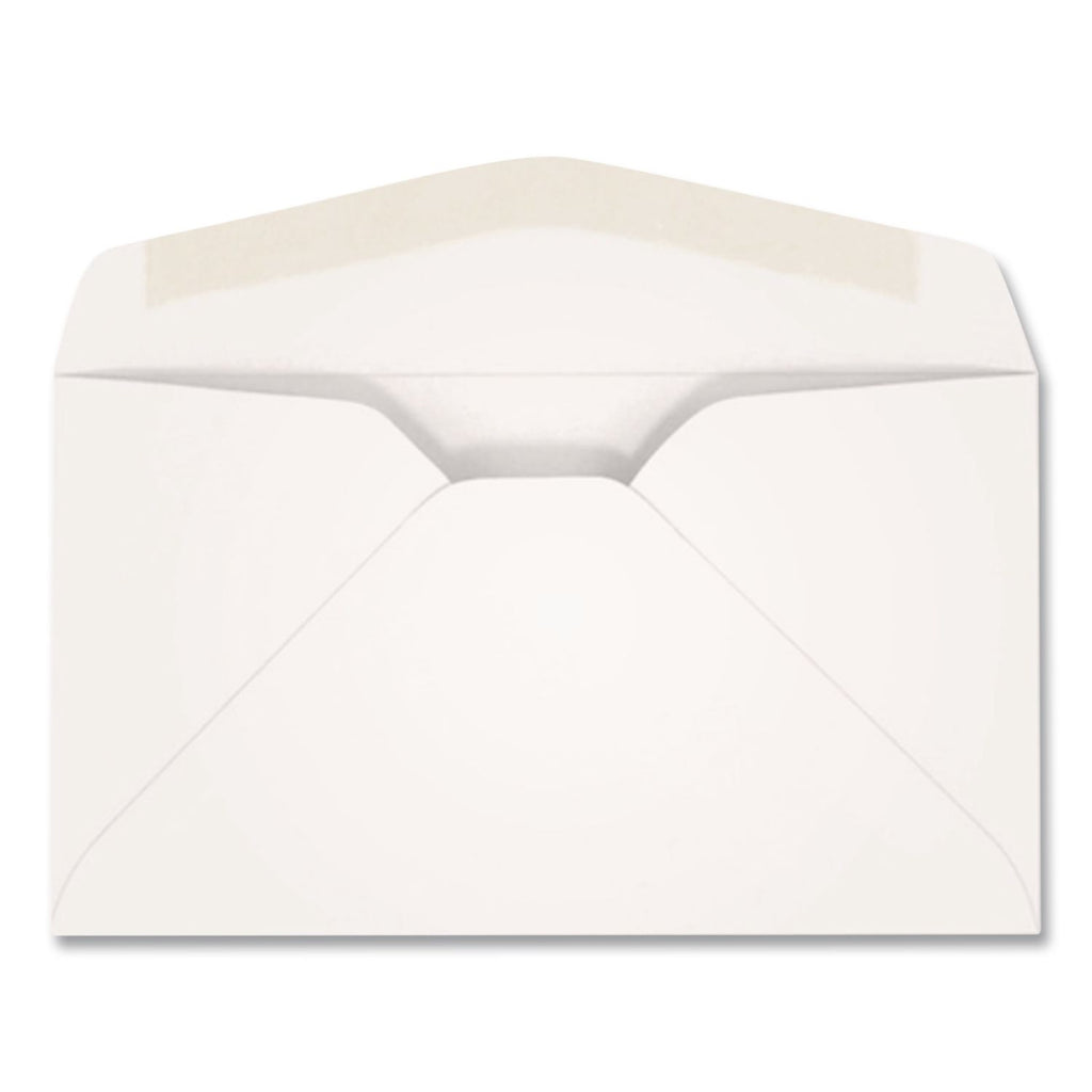 Business Envelope, #9, Commercial Flap, Diagonal Seam, Gummed Closure, 24 lb Bond Weight Paper, 3.88 x 8.88, White, 500/Box