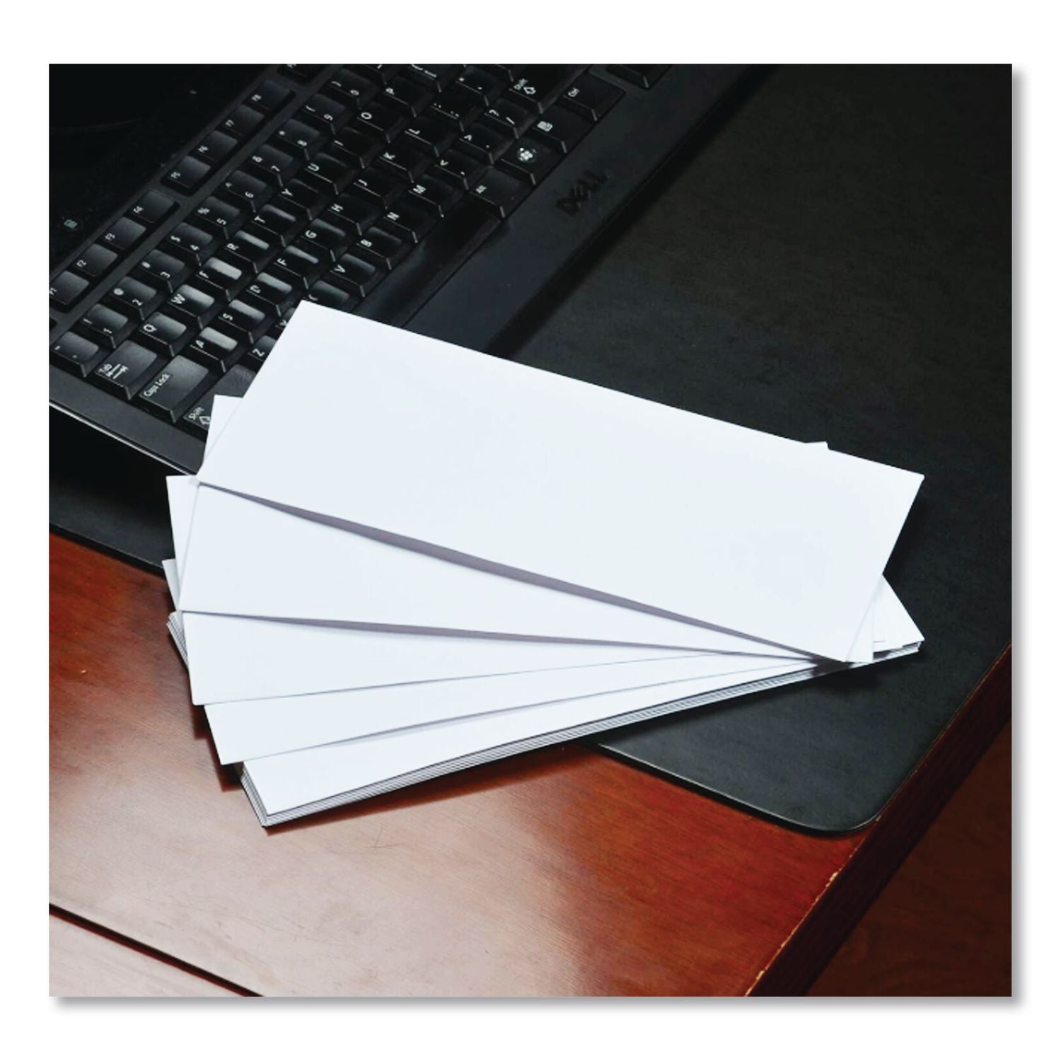 Business Envelope, #9, Commercial Flap, Diagonal Seam, Gummed Closure, 24 lb Bond Weight Paper, 3.88 x 8.88, White, 500/Box