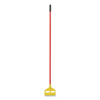 Invader Fiberglass Side-Gate Wet-Mop Handle, 60", Red/Yellow