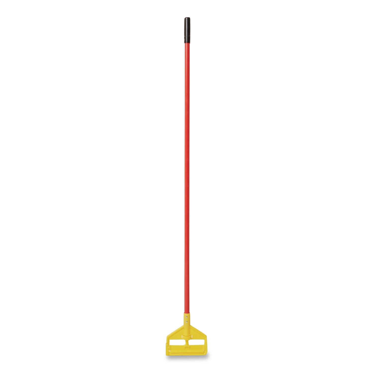 Invader Fiberglass Side-Gate Wet-Mop Handle, 60", Red/Yellow