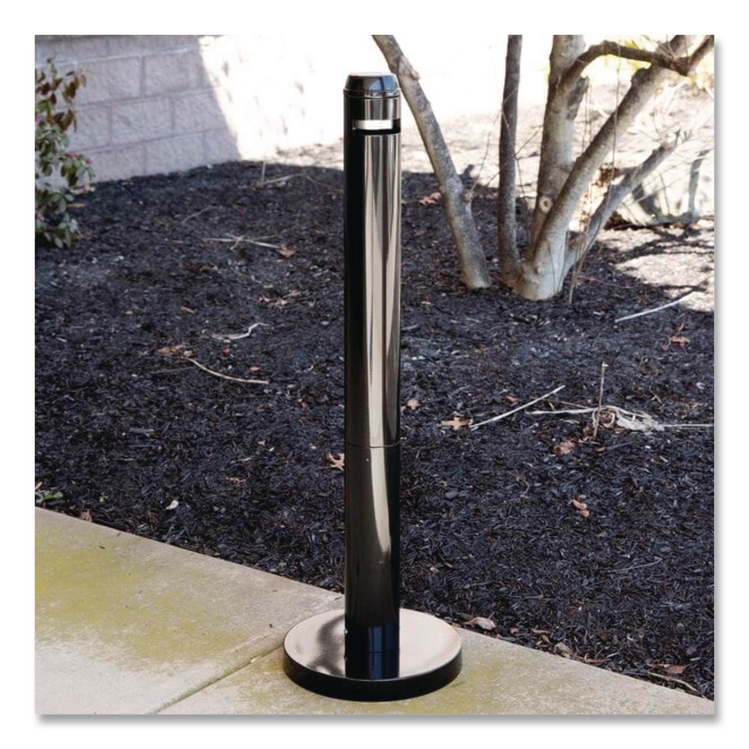 Smoker's Pole, Round, Steel, 0.9 gal, 4 dia x 41h, Black