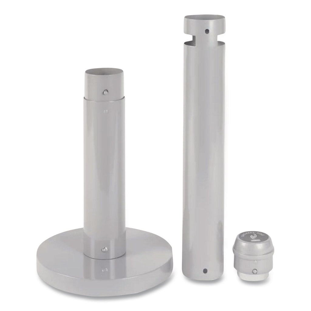 Smoker's Pole, Round, Steel, 0.9 gal, 4 dia x 41h, Silver