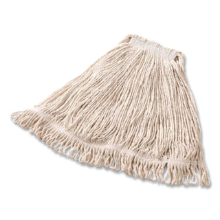 Super Stitch Cotton Looped End Wet Mop Head, Large, 1" White Headband